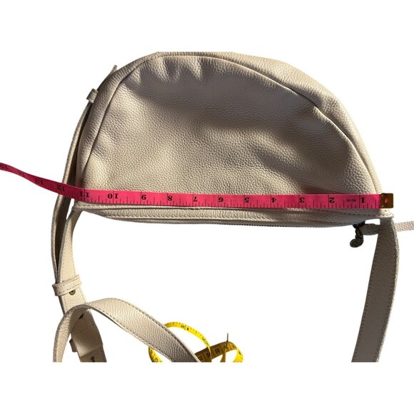 The Sak White Leather Half Moon Crossbody Bag With Adjustable Strap - Picture 6 of 12